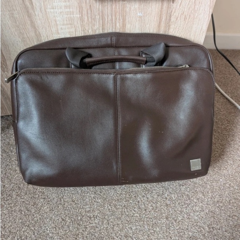 Sophisticated Dark Brown Leather Briefcase for Men